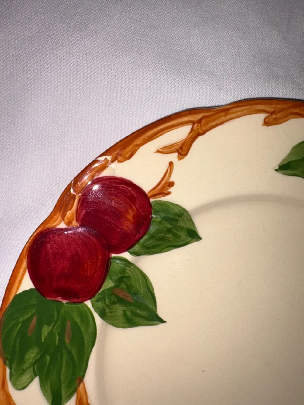 Franciscan Apple Set of 3 Small Plates 8” Vintage USA Hand Painted